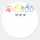 Search for sign language stickers Rainbow
