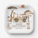 Search for safari plates Wild one birthday