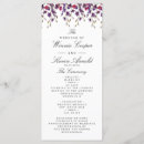 Search for purple wedding programs Floral