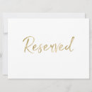 Search for gold reserved wedding signs Stylish