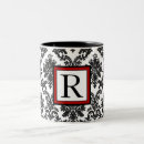 Search for red damask mugs Black