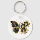 Search for butterfly round key rings Gold