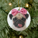 Search for pug christmas tree decorations Animal