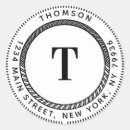 Search for monogram address stickers Calligraphy