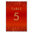Search for gold and red table cards Modern