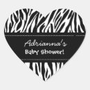 Search for black and white stripe heart shaped stickers Zebra