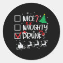 Search for drunk santa stickers Birthday