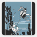Search for underwater cartoon stickers Seahorse