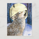 Search for wolf howling postcards Winter