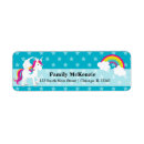 Search for rainbow unicorn return address labels Girls