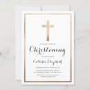 Search for gold cross christening invitations Typography