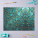 Search for teal tissue paper Gold glitter