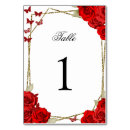 Search for gold and red table cards Calligraphy