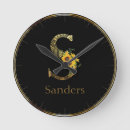 Search for black and gold clocks Pretty