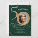 Search for emerald green and gold birthday invitations Typography