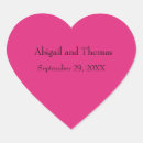 Search for hot pink wedding stickers Heart