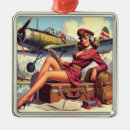 Search for aeroplane christmas tree decorations Flight attendant