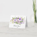 Search for purple bridal thank you cards Watercolor