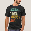 Search for legend since 1983 tshirts August