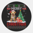 Search for funny airedale terrier stickers Xmas