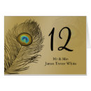 Search for peacock table cards Gold