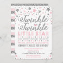 Search for silver star birthday invitations Twinkle twinkle little star