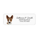 Search for basenji return address labels Pet