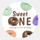 Search for donut birthday stickers Sweet one