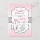Search for pink and grey elephant baby shower invitations Cute