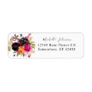 Search for pink orange floral return address labels Modern