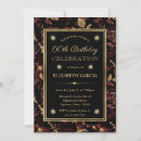 Search for red rose 60th birthday invitations Gold