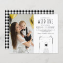 Search for black and white buffalo plaid invitations Gender neutral