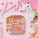 Search for hippie flower paper plates 70's