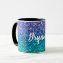 Search for purple and teal mugs Ombre
