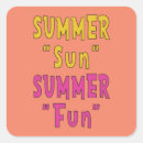 Search for fun in the sun stickers Summer vacation
