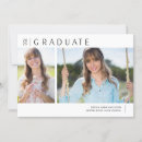 Search for two graduation invitations Black and white