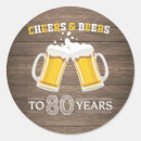 Search for 80 years stickers Cheers and beers