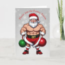 Search for funny gym cards Santa claus