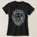 Search for black white lion tshirts Animal
