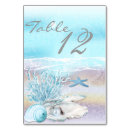 Search for starfish wedding table cards Coral