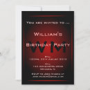 Search for black red grey birthday invitations Cool