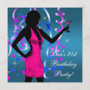 Search for martini 21st birthday invitations Pink