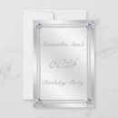 Search for diamond 60th birthday invitations Silver