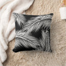 Search for black and white palm leaves cushions Botanical