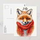 Search for red foxes postcards Cute fox