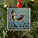 Search for tandem bicycle christmas tree decorations Dogs on bicycles