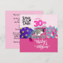 Search for 30th birthday save the dates Pink