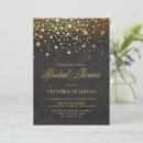 Search for gold confetti bridal shower invitations Modern