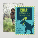 Search for 3 rex birthday invitations Modern