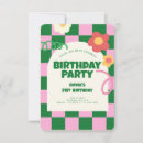 Search for pattern birthday invitations Green